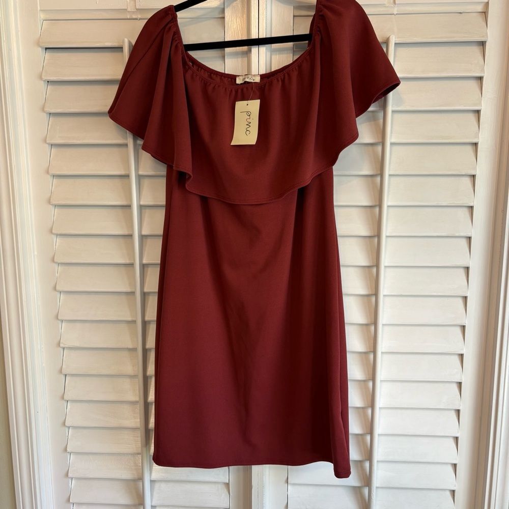 Pinc Rust Off Shoulder Dress Size‎ 1X